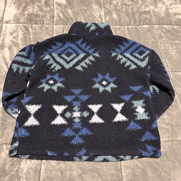 Women’s Fluffy Fleece Pattern Quarter Zip Pullover size Large - Picture 4 of 4